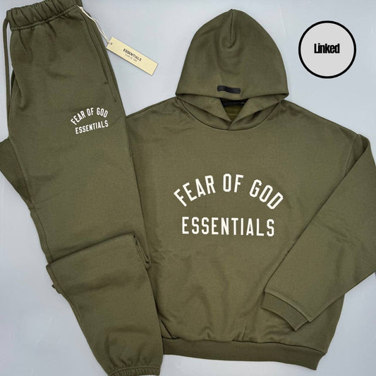FEAR OF GOD / ESSENTIALS FW24 MILITARY GREEN TRACKSUIT